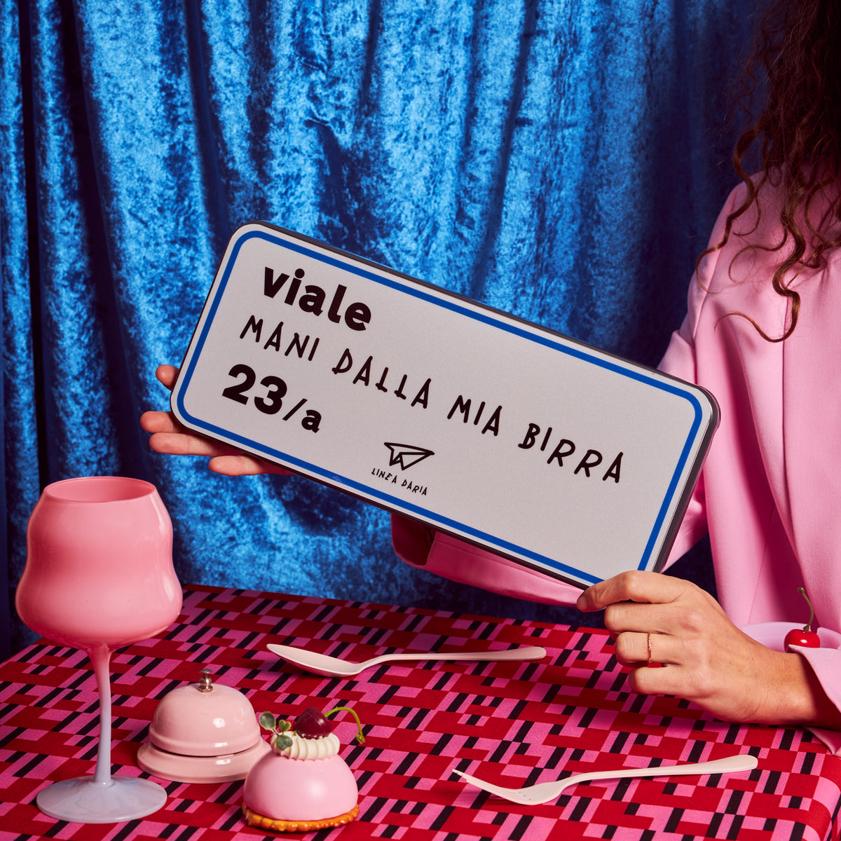 Cartello Via le mani dalla mia birra - Linea Daria