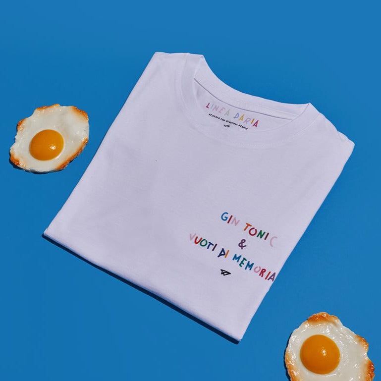 t shirt gin tonic & vuoti di memoria t shirt personalizzate illustrazione Illustrator