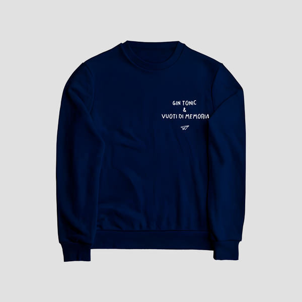 Felpa girocollo gin tonic & vuoti di memoria