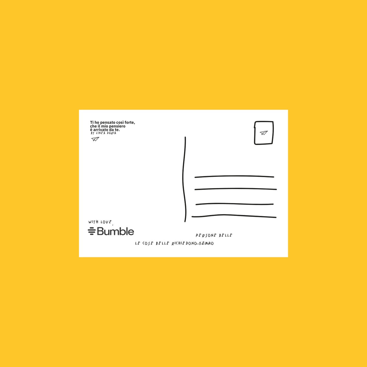 Card A6 Bumble - Linea Daria 