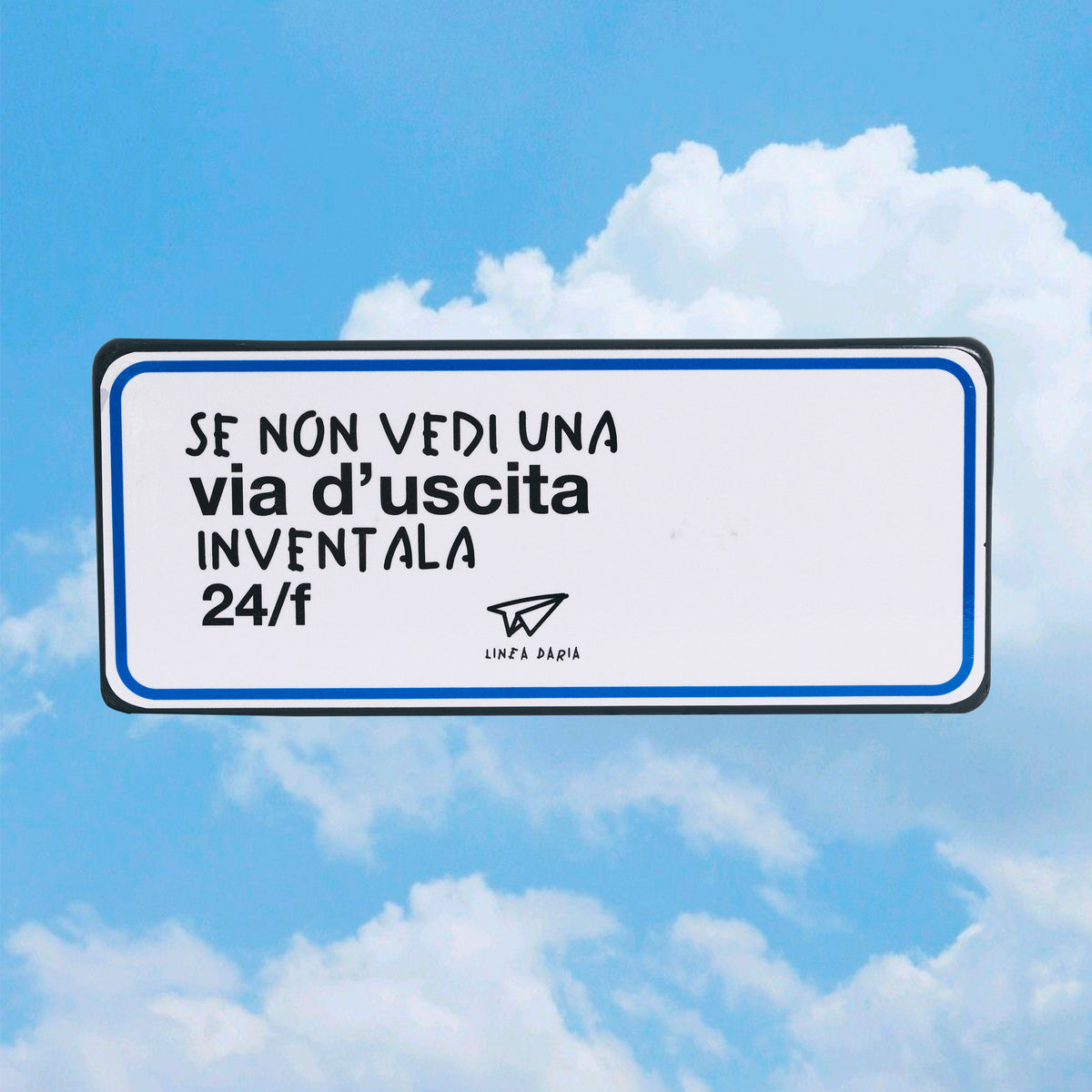 Road sign Via d’uscita