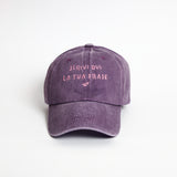 Dadhat viola ricamo rosa - Linea Daria 